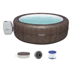 Bestway SaluSpa St Moritz AirJet with Pump, Air Filters, and Massage System + Bestway SaluSpa Underwater Non Slip Pool with Adjustable Height Legs