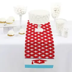 Big Dot of Happiness Nurse Graduation - Petite Medical Nursing Graduation Party Paper Table Runner - 12 x 60 inches