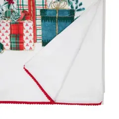 Saro Lifestyle Christmas Gifts Table Runner, 16"x72", Multi