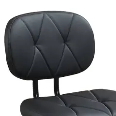 Diamond Stitch and Adjustable Height Office Chair Black - Benzara