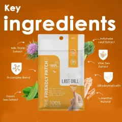 The Friendly Patch Last Call Patches 8 Party Patches, Vine Tea, Caffeine, Milk Thistle