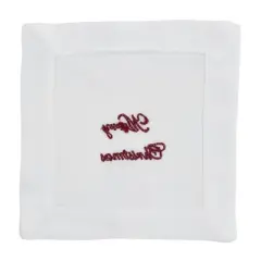Saro Lifestyle Merry Christmas Embroidered Cocktail Napkins (Set of 12)