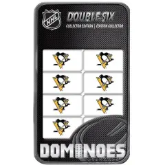 MasterPieces Officially Licensed NHL Pittsburgh Penguins 28 Piece Dominoes Game for Adults