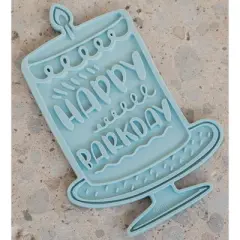 Dexypaws Enrichment Lick Mat: Seafoam Bark Day Bash - Grooved Silicone