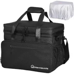 WARMOUNTS 42qt Insulated Cooler Bag 48 Cans Soft Cooler with 2 Compartment
