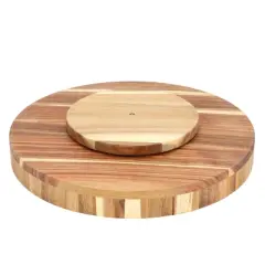 MegaChef 13 Inch Acacia Wood Lazy Susan Tray
