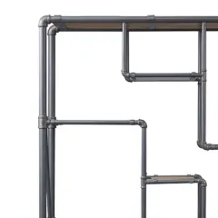 75" Brantley Bookshelf Antique Oak/Sandy Gray - Acme Furniture