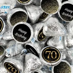 70th Birthday Candy Party Favors Chocolate Hershey's Kisses Bulk