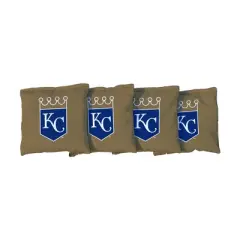 MLB Kansas City Royals Corn-Filled Cornhole Bags Light Brown - 4pk