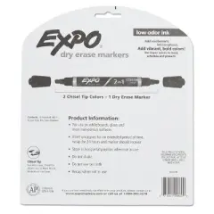 EXPO 2-in-1 Dry Erase Markers 16 Assorted Colors Medium 8/Pack 1944658
