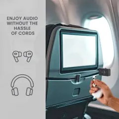 Travel Smart Wireless Headphone Bluetooth Adapter - Black