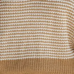 Women's Striped Colorblock Drop Sleeve Sweater - Cupshe