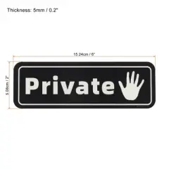 Unique Bargains Acrylic Self-Adhesive Decor Office Business Private Door Sign