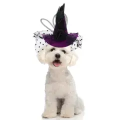 Unique Bargains Halloween Pet Headwear 5.12"x5.91" Purple 1 Pc