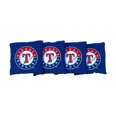 MLB Texas Rangers Corn-Filled Cornhole Bags Royal Blue - 4pk