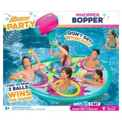 Banzai: Whopper Bopper 92" x 60" Inflatable Outdoor Swimming Pool Floating Game Mat