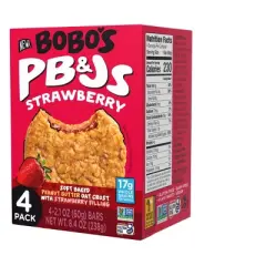 Bobo's PB&Js Strawberry Oat Bars - 8.4oz/4ct