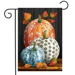 Briarwood Lane Fall Garden Flag 12x18 For Outdoor Elegant Pumpkins For Fall Garden Flag Flags For Outside