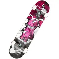 Punisher Skateboards Voodoo 31-Inch Skateboard With Helmet Combo, Grey