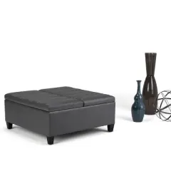 Tyler Coffee Table Storage Ottoman - Wyndenhall