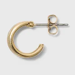 Ear Cuff and Hoop Earring Set 3pc - A New Day&trade; Gold: Nickel-Free Metal, Post Closure