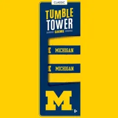 MasterPieces Real Wood Block Tumble Towers - NCAA Michigan Wolverines