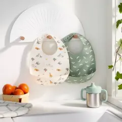 Silicone Bibs - 2pk - Animals/Cresents - Cloud Island&trade;