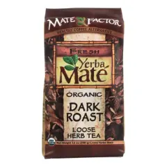 The Mate Factor Organic Dark Roast Yerba Mate Loose Tea - Case of 6/12 oz
