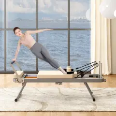 Dexmalle Foldable Pilates Equipment with High Strength Alloy Springs for Beginners