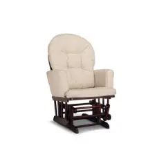 Graco Parker Semi-Upholstered Glider and Nursing Ottoman - Espresso/Beige