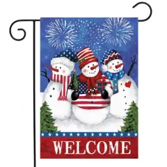Briarwood Lane Garden Flag 12x18 For Outdoor American Snowmen Winter For Winter Garden Flag Flags For Outside