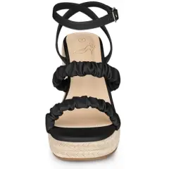 Perphy Espadrille Platform Ankle Strap Wedge Heel Sandals for Women