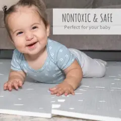 Stylish Baby Play Mat for Your Baby Boy or Girl - Large and Soft Foam Playmat Creates A Safe Play Area for Little Ones
