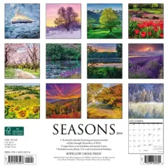 Willow Creek Press 2024 Wall Calendar 12"x12" Seasons