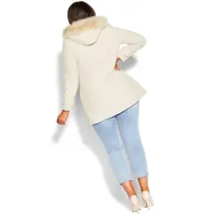 Women's Plus Size Wonderwall Coat - buff | CITY CHIC