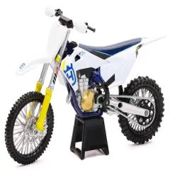 Husqvarna FC450 White and Blue 1/12 Diecast Motorcycle Model by New Ray