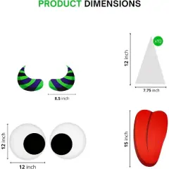 4E&rsquo;s Novelty Monster Trunk or Treat Car Decoration Kit &ndash; Huge Eye Monster, PVC Halloween Car & SUV Outdoor Decorations, Garage Door & Party Decor