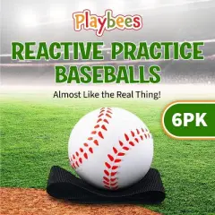 Playbees Reactive Sports Wrist Balls Baseballs - 6PK