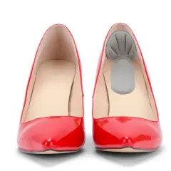 Unique Bargains Two-in-one Shoes Heel Pads One Size Gray 1 Pair