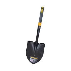 Forged Round Point Shovel with Comfort Step and D-Grip Fiberglass Handle - True Temper