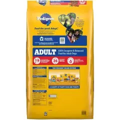 Pedigree Grilled Beef, Grain, Steak and Vegetable Flavor Adult Dry Dog Food - 44lbs