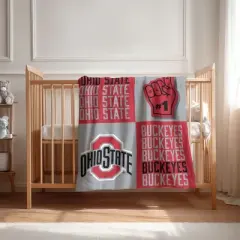 NCAA Ohio State Buckeyes Domino Swaddle Blanket
