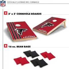NFL Atlanta Falcons 2'x3' Wood Cornhole Set