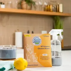 Brave Planet Ultra-Concentrated All-Purpose Cleaner Sheets &ndash; 12 ct, Lemon Scent