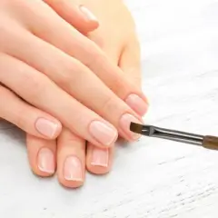 Unique Bargains Construction Nail Painting Brushes Set for Polish Painting Home DIY Brown 3 Pcs