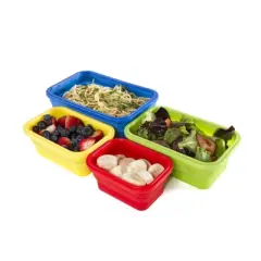 Kitchen + Home Thin Bins Collapsible Containers - Set of Silicone Food Storage Containers