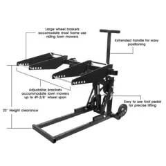 TROPOW Hydraulic Lawn Mower Lift Jack, 550 Lb Capacity, Heavy Duty Steel Tractor Lift , Up to 23" Lifting Height for Zero Turn, Riding Mowers