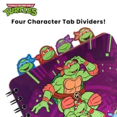 Inkology, LLC Teenage Mutant Ninja Turtles 4-Tab Spiral Notebook With 160 Dotted Sheets