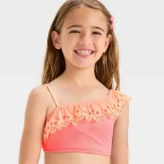 Girls' 'Seashells by the Seashore' Solid Bikini Set - Cat & Jack&trade; Peach Orange
