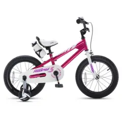 RoyalBaby Freestyle Children Kids Bicycle w/Handbrake, Coasterbrake, Training Wheels, and Water Bottle, for Boys and Girls Ages 3 to 4
